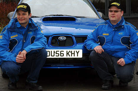 Vi udfordrer favoritterne og går efter guldet, siger Christian Jensen (til højre), der sammen med Søren Tøndborg stiller op i en ny Subaru Impreza WRX N12 til første afdeling af danmarksmesterskabet i rally på Midtsjælland på lørdag.